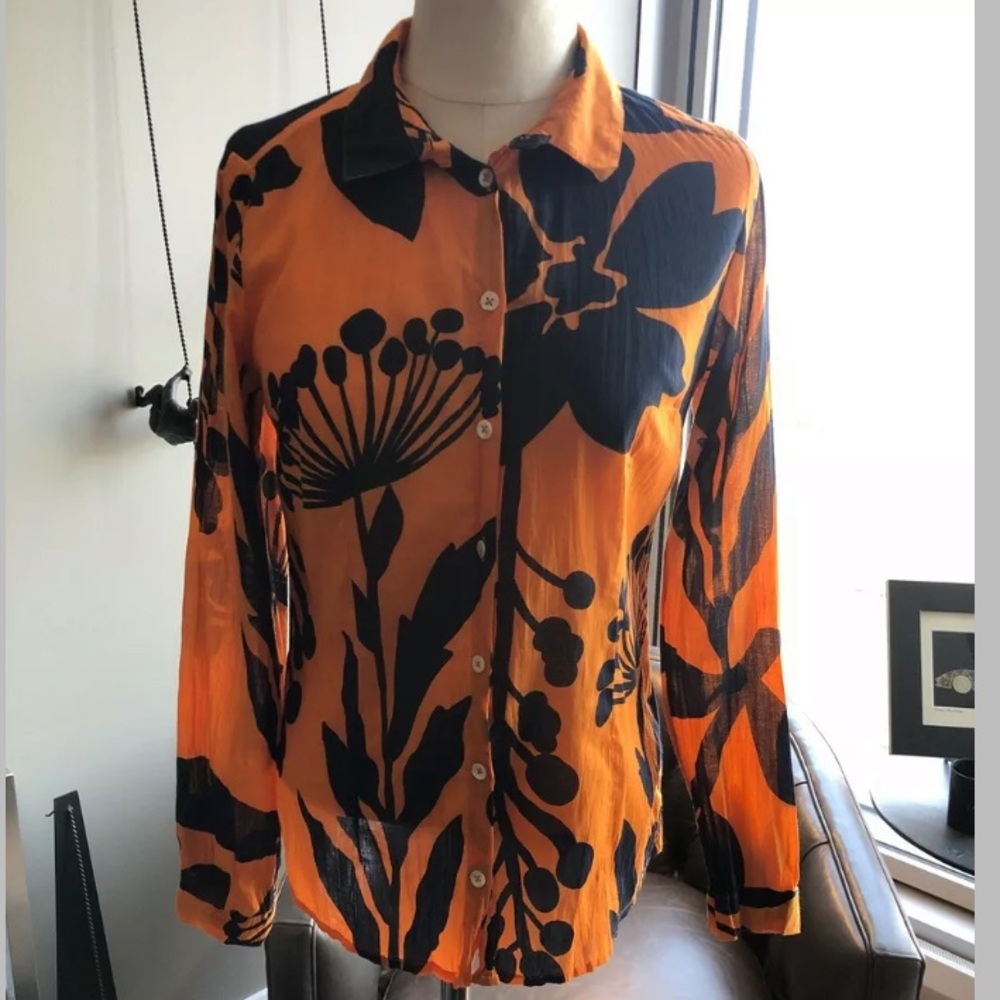 New Nice Things Poppy Buttondown Shirt Size 36 / 4